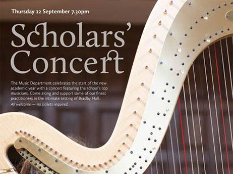Scholars’ Concert tonight, 7.30pm