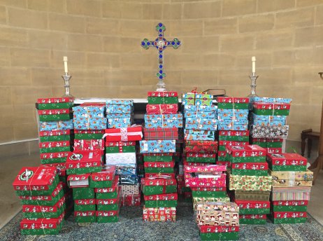 155 Christmas shoeboxes