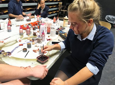Special effects make-up workshop in Drama