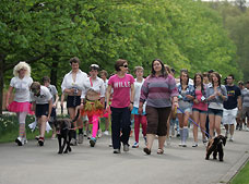 Pupils and staff in sponsored walk