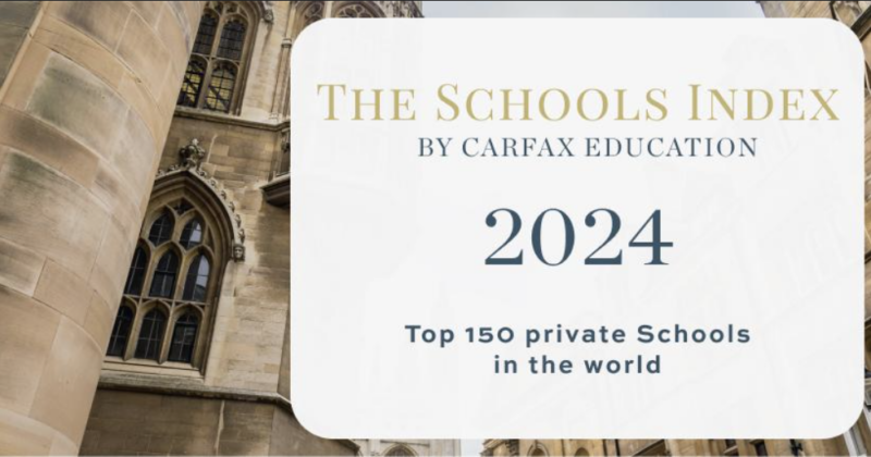 Haileybury recognised as one of the top 25 private senior schools in the UK